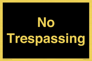 No Trespassing